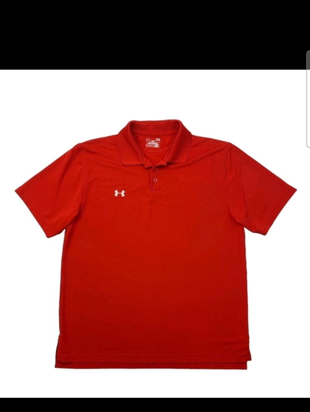 Under Armour Red Polo Shirt 2XL HeatGear Short Sleeve Athletic Golf Activewear